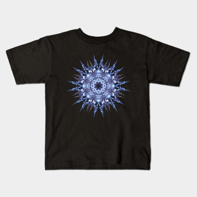 Fractal Mandala Kids T-Shirt by Manafold